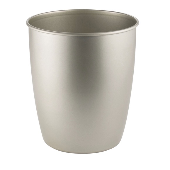 Small 1.5 Gallon Round Office Wastebasket Trash Bin, 2 Pack, Matte Satin - Picture 3 of 3